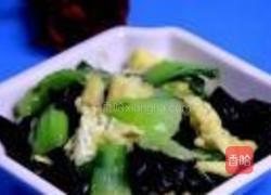 木耳鸡蛋炒油菜的做法图解7