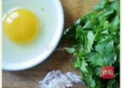 芹菜叶虾皮饼的做法图解1