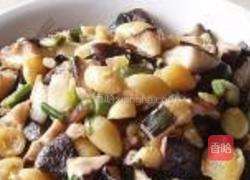 青蒜香菇炒银杏的做法图解7