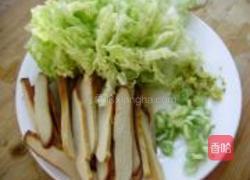 白菜豆干汤面的做法图解2