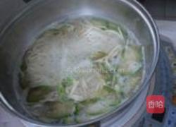 丝瓜热汤面的做法图解5