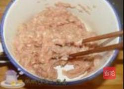 香菇酿肉扒油菜的做法图解2