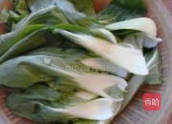 香菇炒小白菜的做法图解2