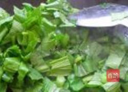 油菜肉丝双黄蛋炒饭的做法图解5