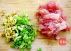肉丝炒豇豆的做法图解2
