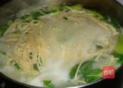青菜虾皮拉面的做法图解9