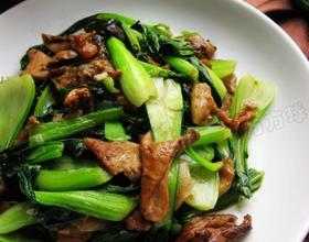 元蘑炒油菜