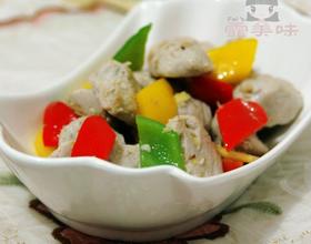 彩椒鲅鱼丸