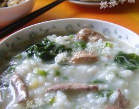 菠菜鸡肝生滚粥