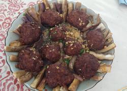 蒜蓉茄子蒸肉丸