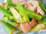 五花肉炒秋葵
