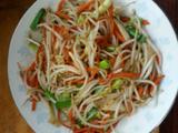 青蒜炒绿豆芽