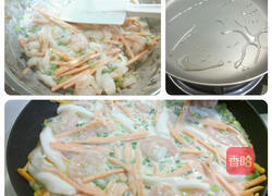 地瓜海鲜煎饼的做法图解3