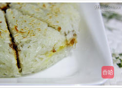 肉松豆茸煎糯米饼的做法图解2