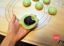抹茶红豆面包的做法图解8
