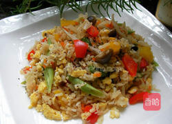 电锅蔬菜蛋炒饭的做法图解4