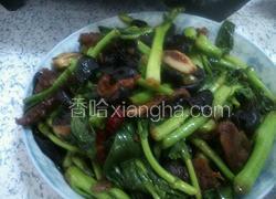香肠炒菜苔
