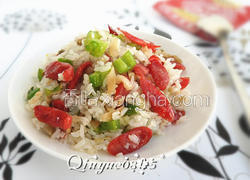 腊肠苦瓜炒米饭