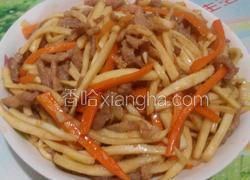 肉丝炒茭白