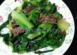 豆豉鲮鱼炒油麦菜
