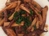 杏鲍菇炒土猪肉