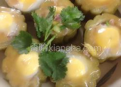 鹌鹑蛋肉末蒸苦瓜