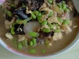 毛豆米肉丝木耳杂炒的做法[图]
