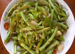 肉丝青椒豇豆