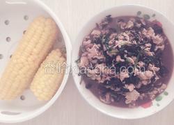 减肥午餐，玉米和苋菜炒鸡蛋