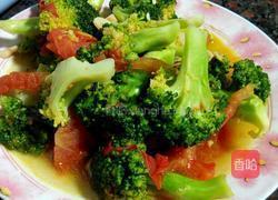 西兰花炒番茄的做法图解2