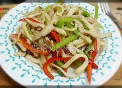 杏鲍菇炒里脊肉/时令蘑菇炒里脊