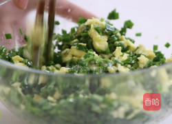 韭菜鸡蛋水饺的做法图解2