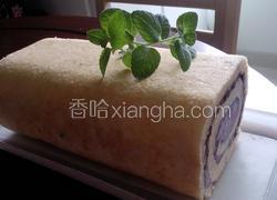 双层蓝莓蜜豆蛋糕卷