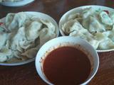 东北蘑菇大辣椒肉饺子