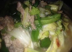 肉片辣椒白菜叶