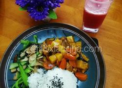 咖喱鸡块饭菜谱