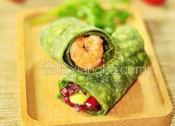 鲜虾仁菠菜卷