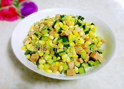 玉米火腿炒青瓜