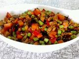 剁椒炒豆角胡萝卜丁