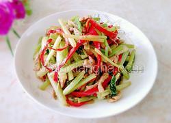 芹菜红椒炒肉丝