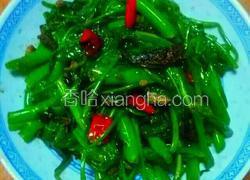 豆豉鲮鱼炒空心菜