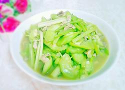 芹菜瘦肉炒丝瓜