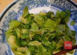 炒菇菇，生菜，煎白腐的做法图解4