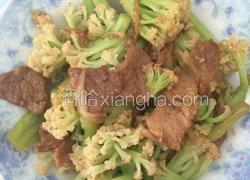 肉片炒花菜