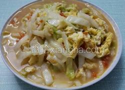 番茄鸡蛋炒白菜