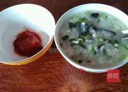 皮蛋瘦肉木耳菜粥的做法图解6