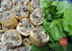 肉酿油豆腐，生菜的做法图解6