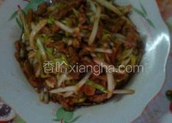 蒜黄炒肉丝