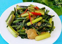 红苔菜炒肉片