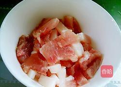 红苔菜炒肉片的做法图解3
